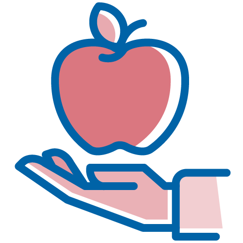 Manzana en una mano​​ 