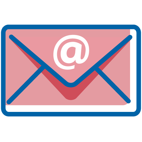 Sobre con símbolo de correo electrónico. Ilustración.​​ 