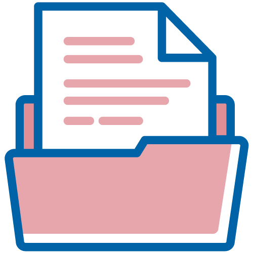 Carpeta de archivos. Ilustración.​​ 