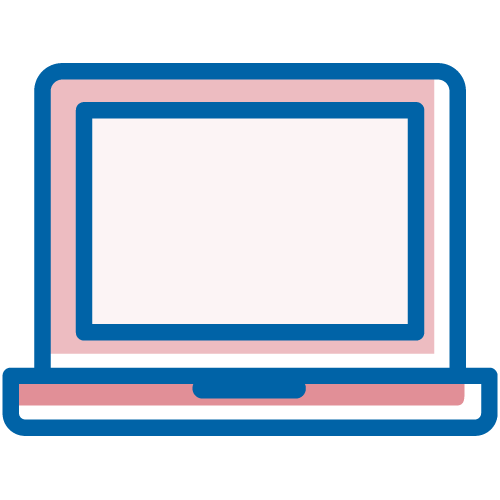 Computador portátil. Ilustración.​​ 
