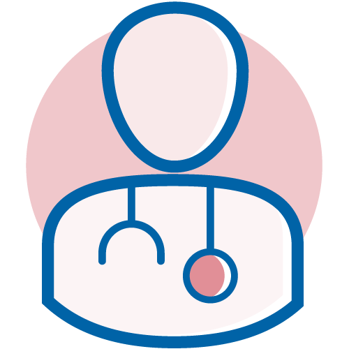 Médico con estetoscopio. Ilustración.​​ 
